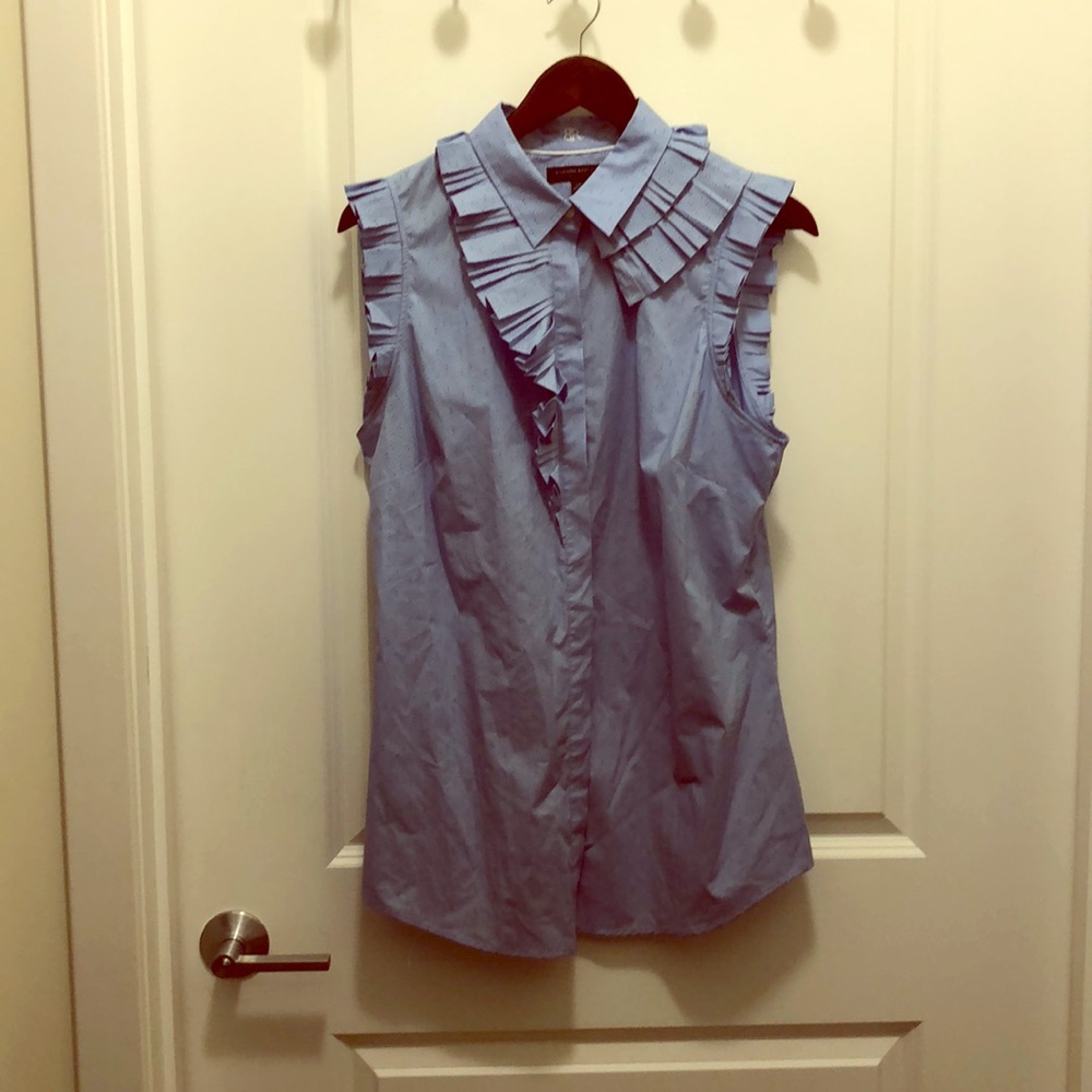 Banana Republic sleeve less work button down.